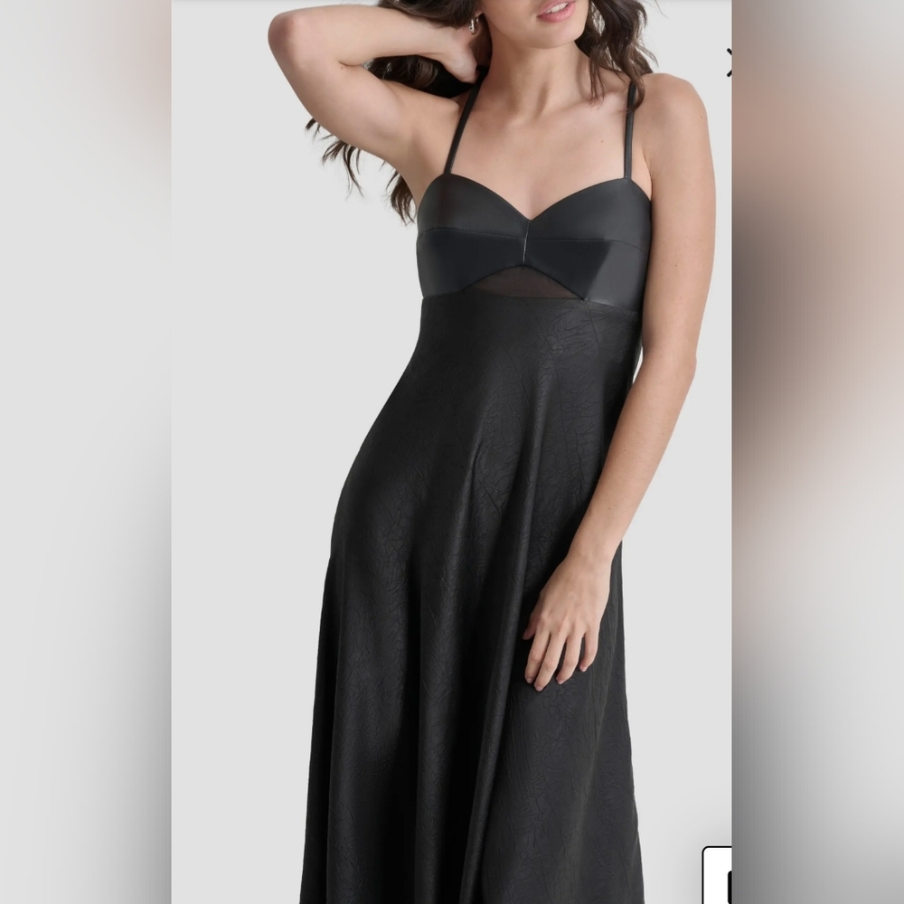 NWT-DKNY Black Midi Dress